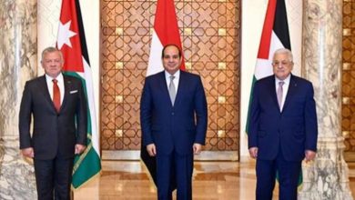 قمة مصرية أردنية فلسطينية