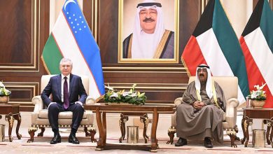 سمو أمير البلاد والرئيس الأوزبكي