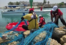 فريق الغوص يطلق حملة موسعة لانتشال شباك الصيد المهملة لحماية بحر الكويت