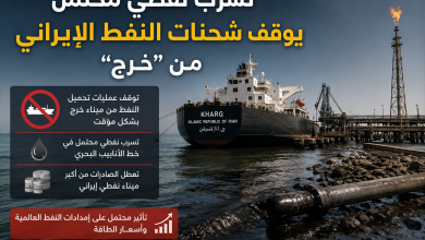 " تسرب نفطي محتمل يوقف شحنات النفط الإيراني من "خرج"